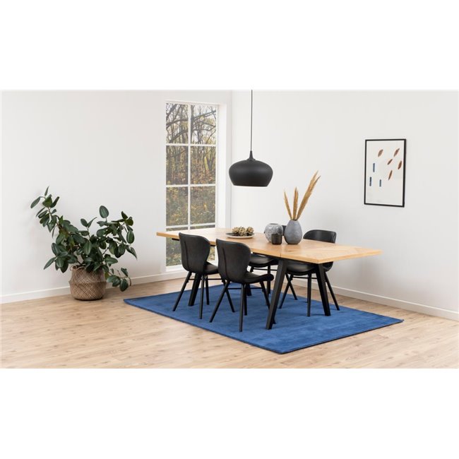 Dining chair Atilde, set of 2 pcs, black, H82.5x47x53cm, seat height 46cm