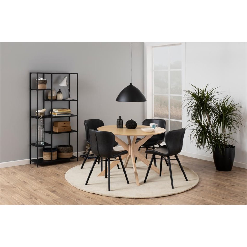 Dining chair Atilde, set of 2 pcs, black, H82.5x47x53cm, seat height 46cm