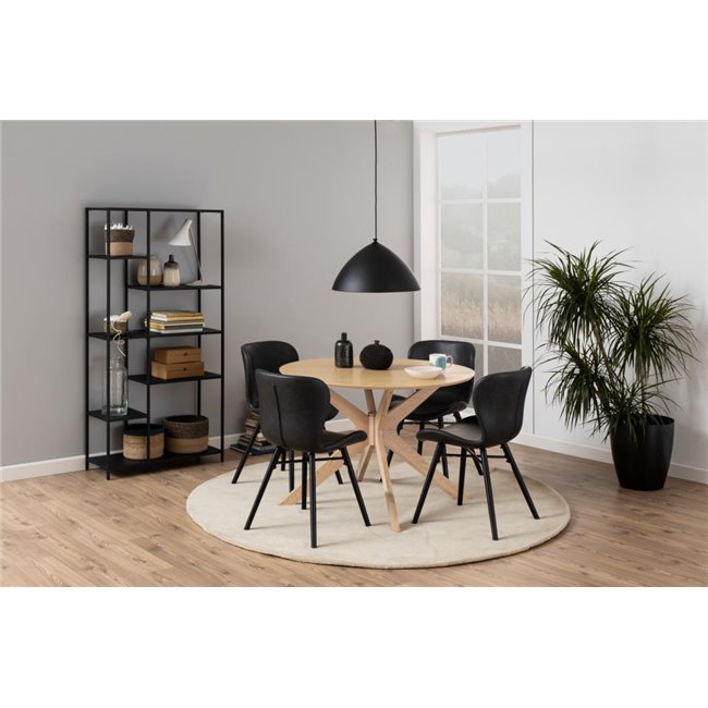 Dining chair Atilde, set of 2 pcs, black, H82.5x47x53cm, seat height 46cm