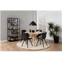 Dining chair Atilde, set of 2 pcs, black, H82.5x47x53cm, seat height 46cm