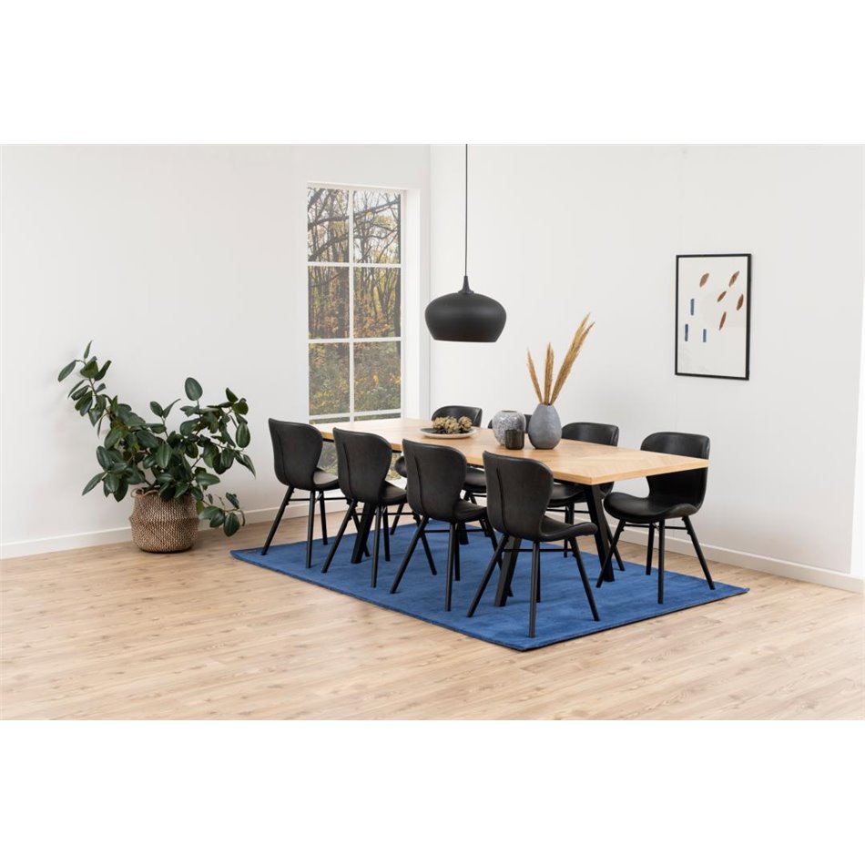 Dining chair Atilde, set of 2 pcs, black, H82.5x47x53cm, seat height 46cm