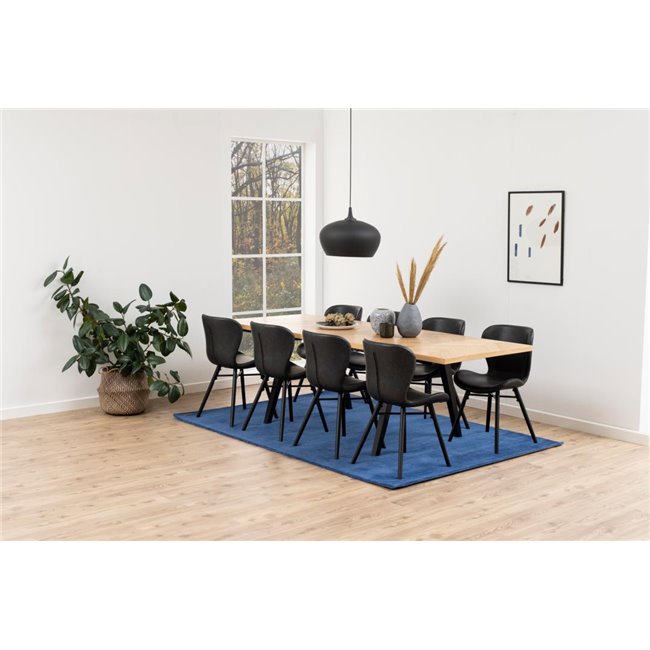 Dining chair Atilde, set of 2 pcs, black, H82.5x47x53cm, seat height 46cm
