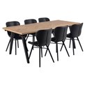 Dining chair Atilde, set of 2 pcs, black, H82.5x47x53cm, seat height 46cm