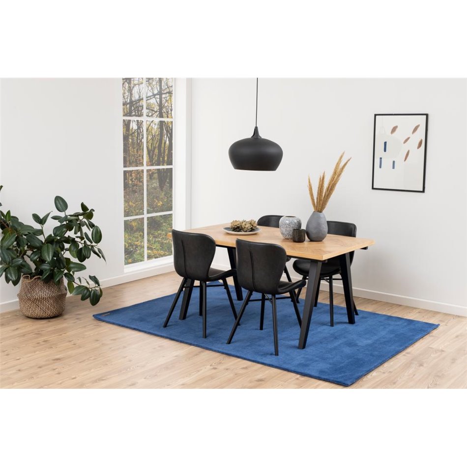 Dining chair Atilde, set of 2 pcs, black, H82.5x47x53cm, seat height 46cm
