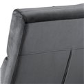 Lounge chair Alda, dark grey, H90x62x86cm, seat height 48cm