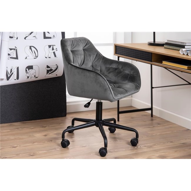 Office chair Arook, dark grey, H88.5x59x58.5cm, seat height 46-55cm