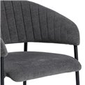 Pusdienu krēsls Agn, komplektā 2 gab., tumši pelēks, H77.5x54.5x54cm, sēdvirsma H 49cm
