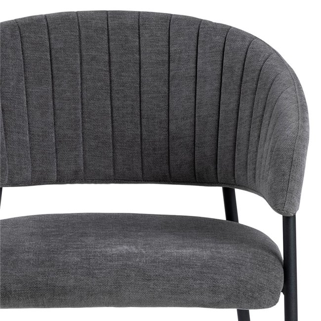 Обеденный стул Agn, комплект из 2 шт., темно-серый, H77.5x54.5x54см, высота сиденья 49см