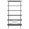 Bookcase Agnus, black, H172x94x27cm