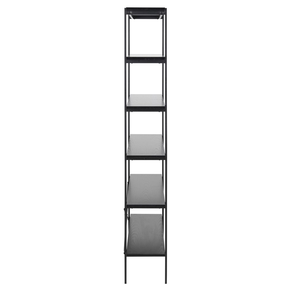 Bookcase Agnus, black, H172x94x27cm