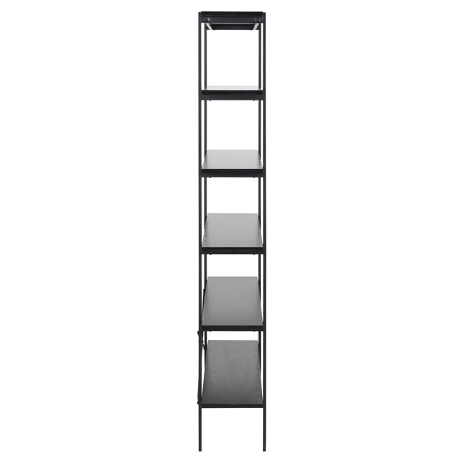 Bookcase Agnus, black, H172x94x27cm