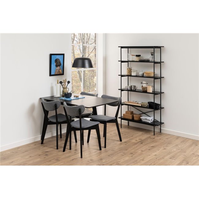 Bookcase Agnus, black, H172x94x27cm