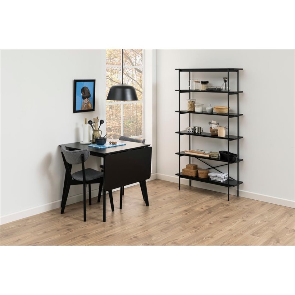 Bookcase Agnus, black, H172x94x27cm