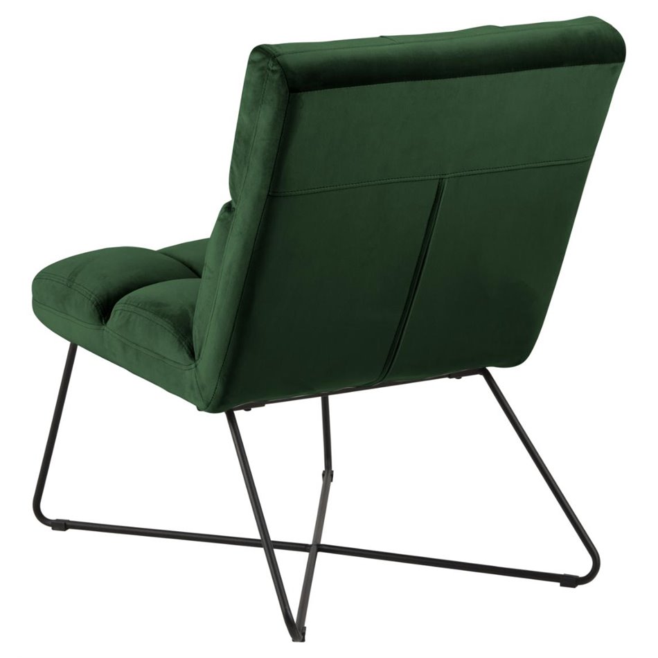 Atpūtas krēsls Alda, zaļš, H90x62x86cm, sēdvirsma H 48cm