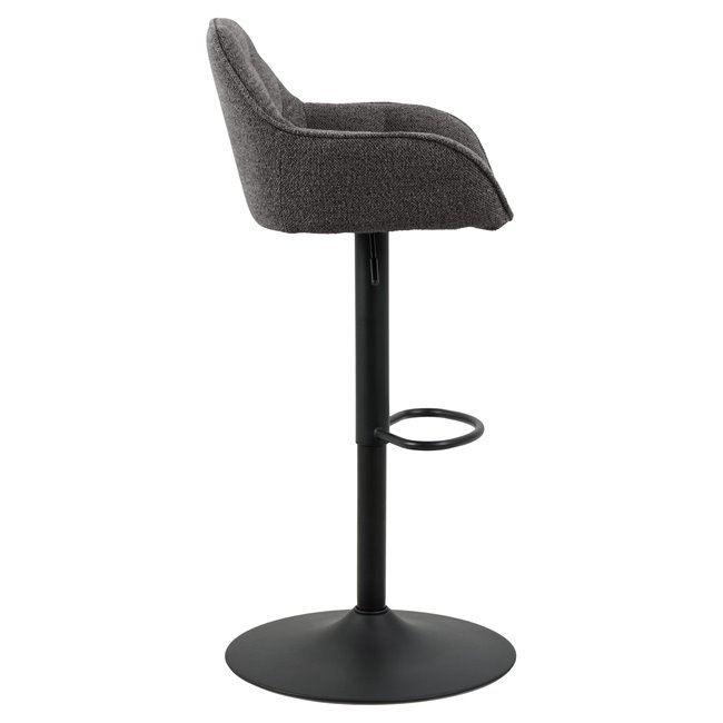 Bar stool Arook, set of 2 pcs, anthracite, H109x52x52cm, seat height 63-84cm