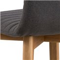 Bar stool Aroso, set of 2 pcs, anthracite, H101x44x47cm, seat height 75cm