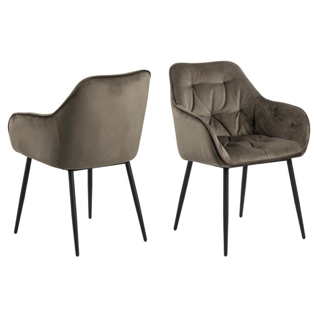 Dining chair Arook, set of 2 pcs, beige, H83x58x55cm, seat height 47cm