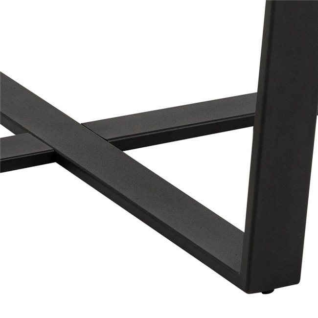 Pusdienu galds Ablo, melns, D110cm, H75 cm