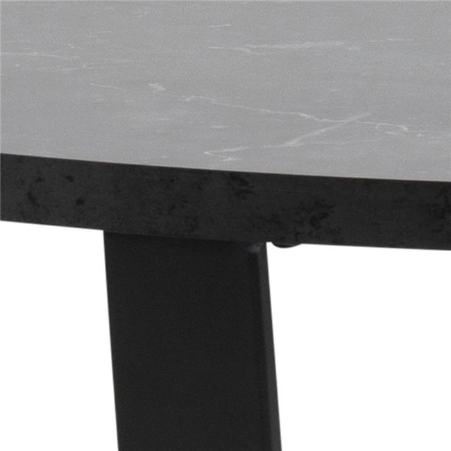 Pusdienu galds Ablo, melns, D110cm, H75 cm