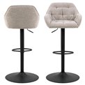 Барный стул Arook, комплект из 2 шт., бежевый, H109x52x52см, высота сиденья 63-84см