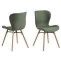 Dining chair Atilde, set of 2 pcs, green, H82.5x47x53cm, seat height 46cm