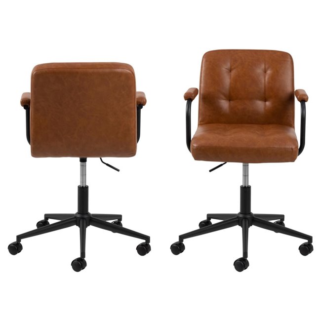Office chair Acos, brown, H80-90cm, D55cm