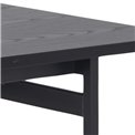 Pusdienu galds Agnus, melns, H74x200x90cm