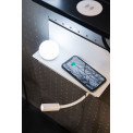 Sienas lampa Zelva QI/USB, balta, 2 LED 3W, 28x10x13cm