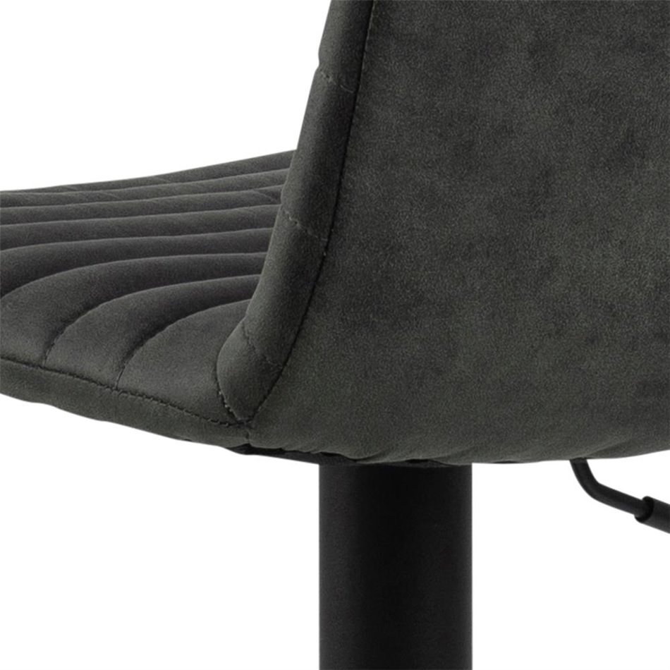 Bāra krēsls Akim, komplektā 2 gab., antracīta krāsa, H110.5x50x46cm, sēdvirsma H 60-82cm