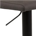 Bar stool Avana, anthracite, H107.5x43x51cm, seat height 52-78cm
