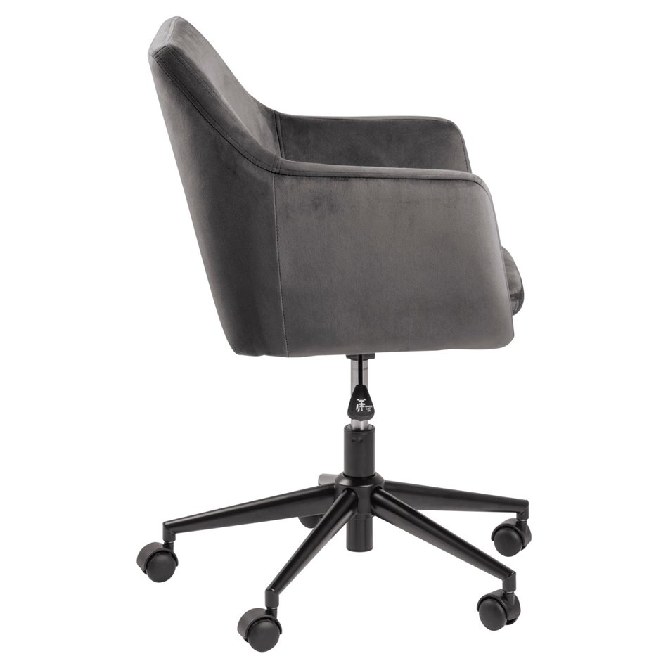 Ofisa krēsls Aron, tumši pelēks, H91x58x58cm, sēdvirsma H 44-54cm