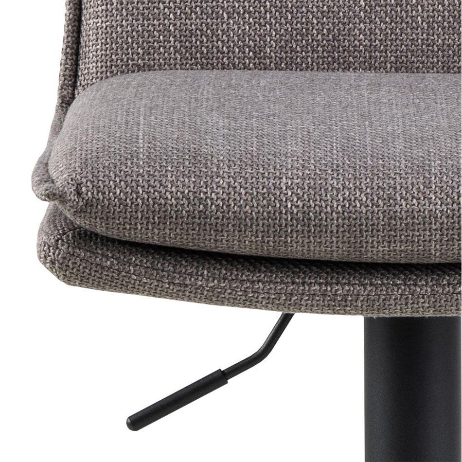 Bāra krēsls Alfynn, komplektā 2 gab., pelēkbrūns, H107x44x53cm, sēdvirsma H 68-89cm