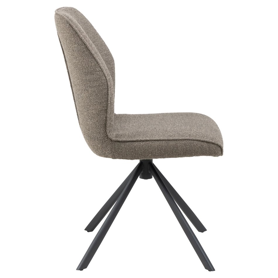 Pusdienu krēsls Acura, komplektā 2 gab., brūni pelēks, H88.5x51x61.5cm, sēdvirsma H 49cm