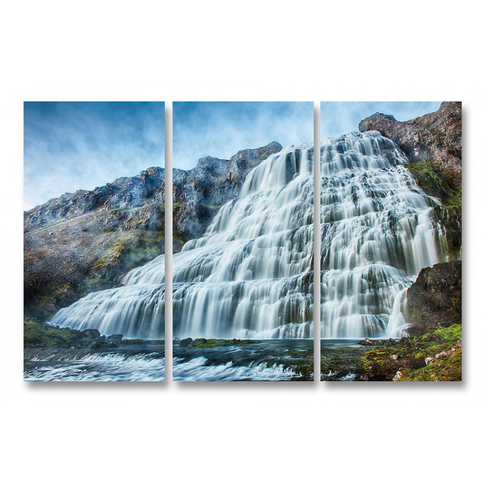 Stikla glezna Waterfall, kopā 3, katra 60x120cm, kopā 180x120cm
