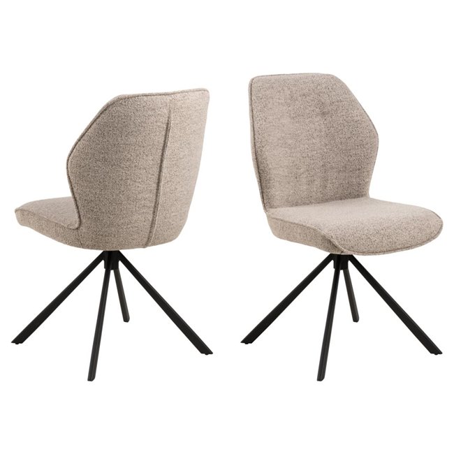 Pusdienu krēsls Acura, komplektā 2 gab., bēšs, H88.5x51x61.5cm, sēdvirsma H 49cm