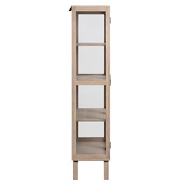 Display cabinet Alinley, oak veneer, H180x80x40cm