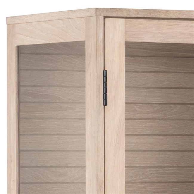 Display cabinet Alinley, oak veneer, H180x80x40cm
