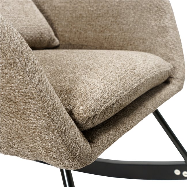 Šūpuļkrēsls Amberg, brūns, 105x63x53cm, sēdvirsmas augstums 46cm