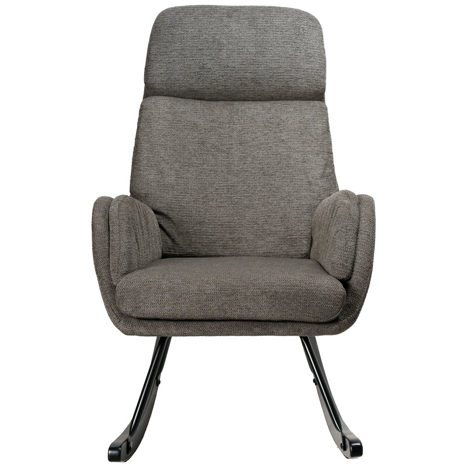Rocking chair Amelia, grey, 107x95x66cm, seat high 48cm