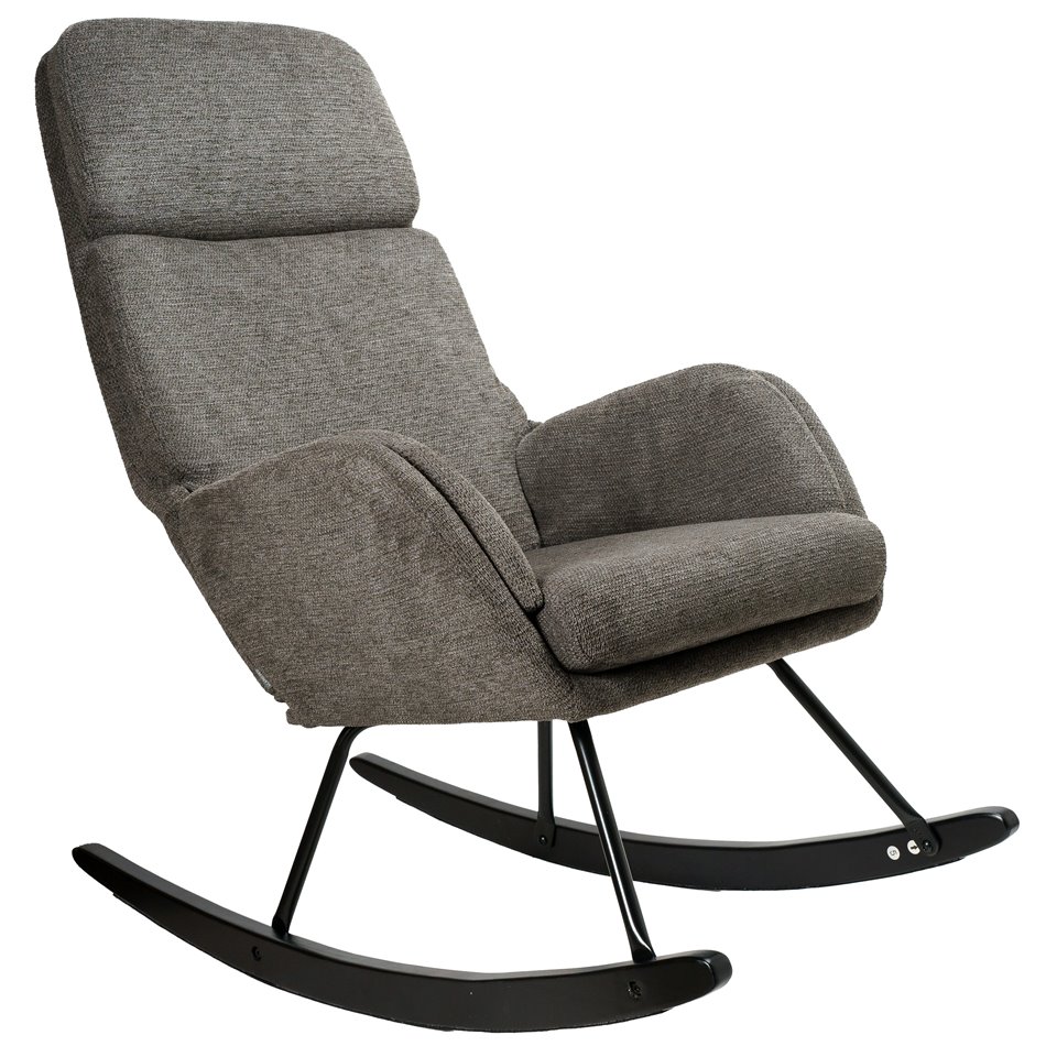 Rocking chair Amelia, grey, 107x95x66cm, seat high 48cm