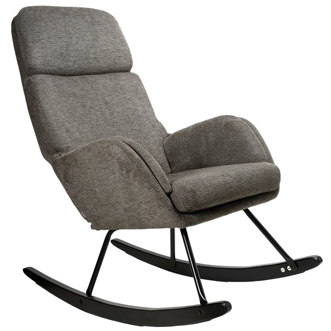 Rocking chair Amelia, grey, 107x95x66cm, seat high 48cm