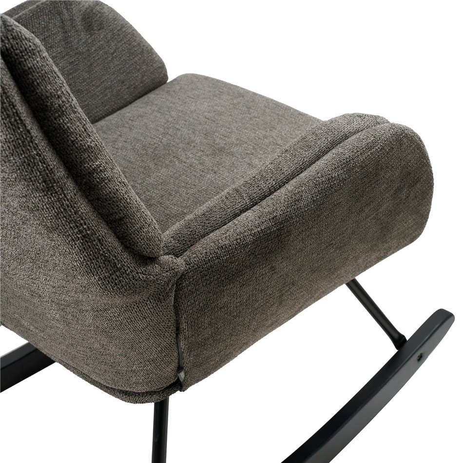 Rocking chair Amelia, grey, 107x95x66cm, seat high 48cm