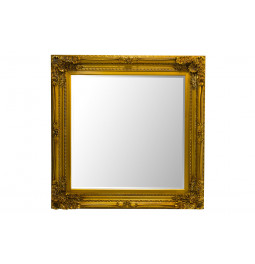 Wall mirror Imatra, antique gold colour, 118x118cm