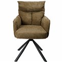 Armchair Arringo, taupe, swivelling 180, 95x63x57cm, seat high 50cm