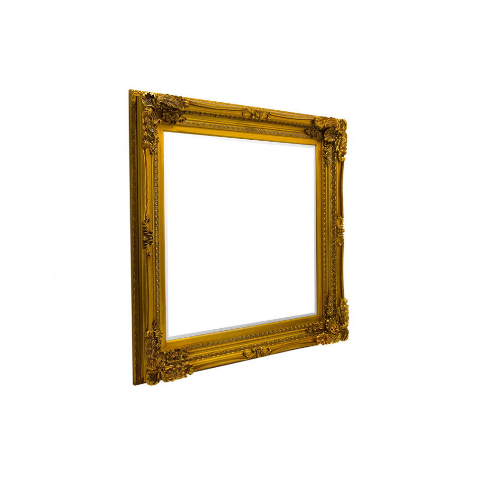 Wall mirror Imatra, antique gold colour, 118x118cm