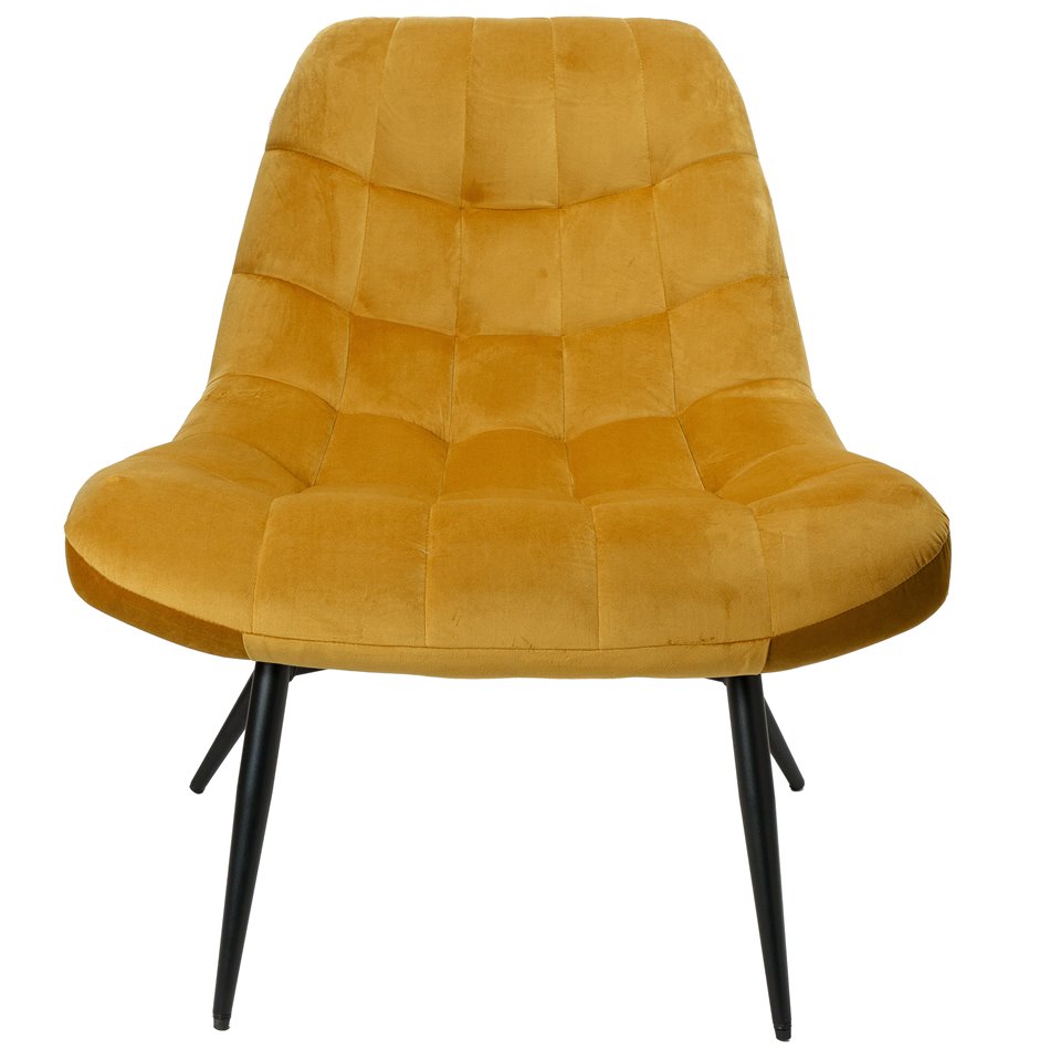 Atpūtas krēsls Oberwart, sinepju, 83x47x77cm