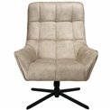 Armchair Oberwald with ottoman, beige,  98x42x73cm