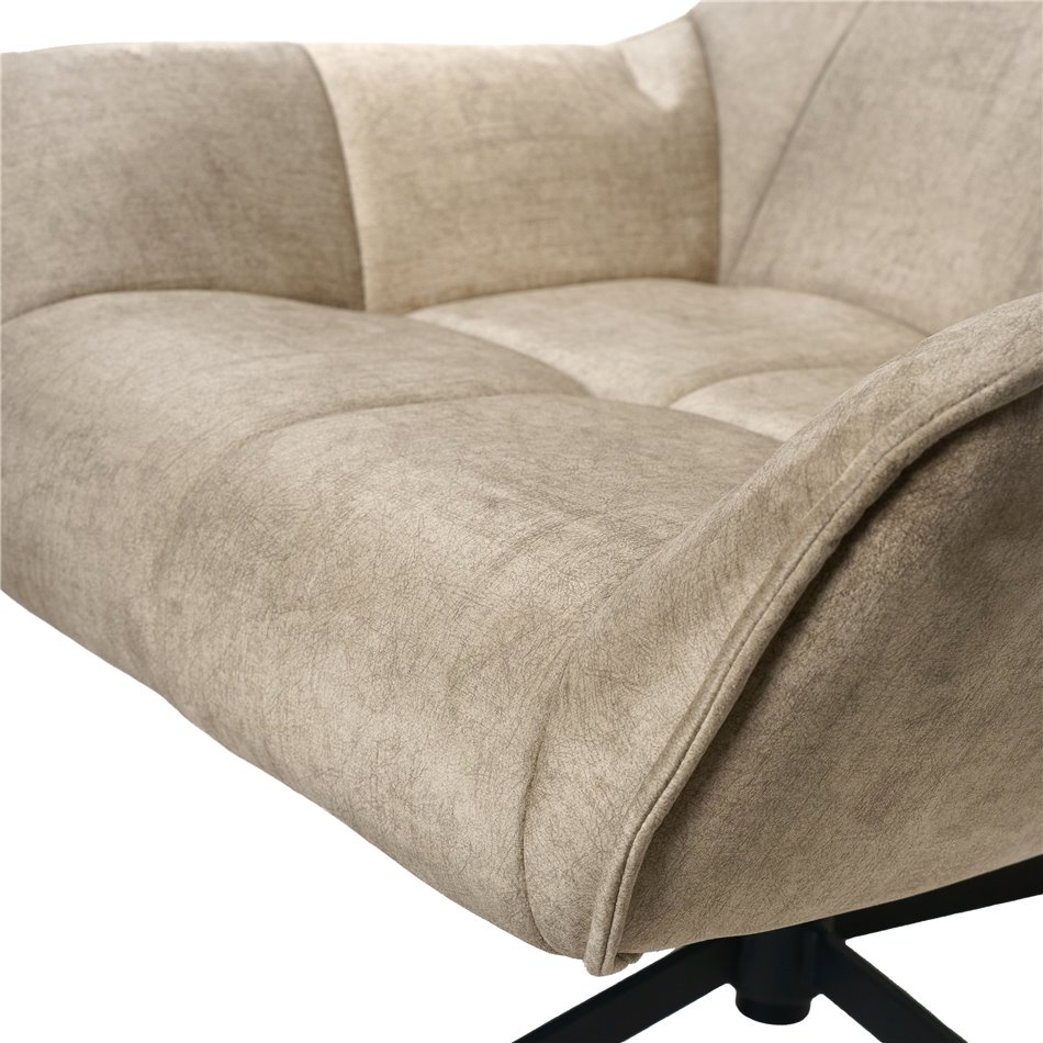 Armchair Oberwald with ottoman, beige,  98x42x73cm