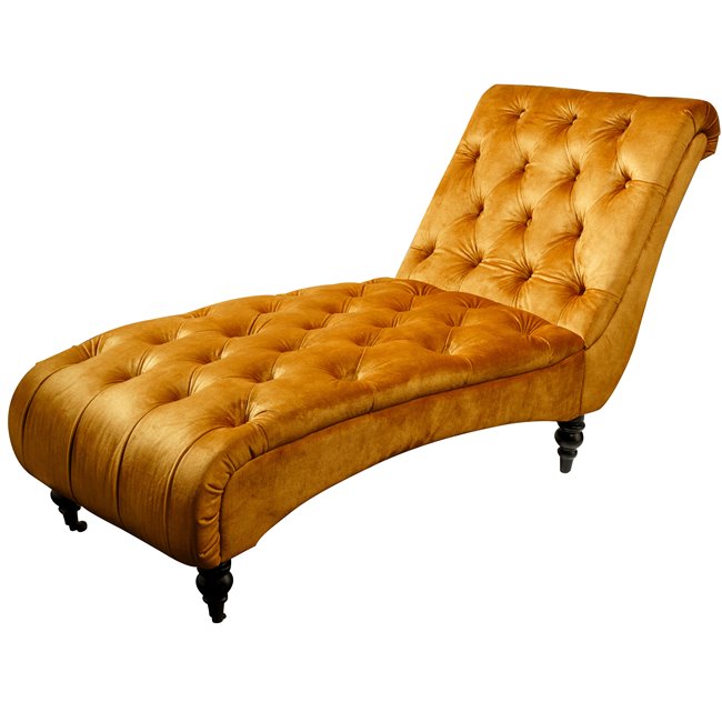 Chaise lounge Ariano, mustard,  86x160x65cm