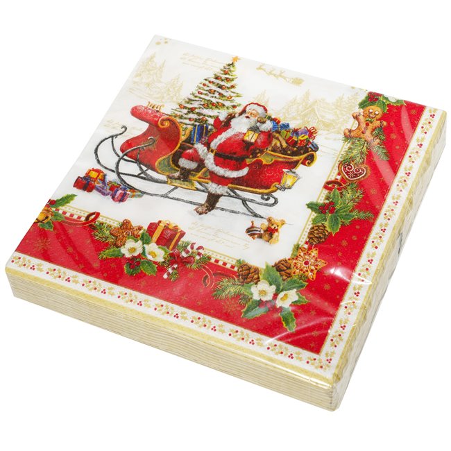 Pack of 20 paper napkins CHRISTMAS MEMORIES, 33x33cm